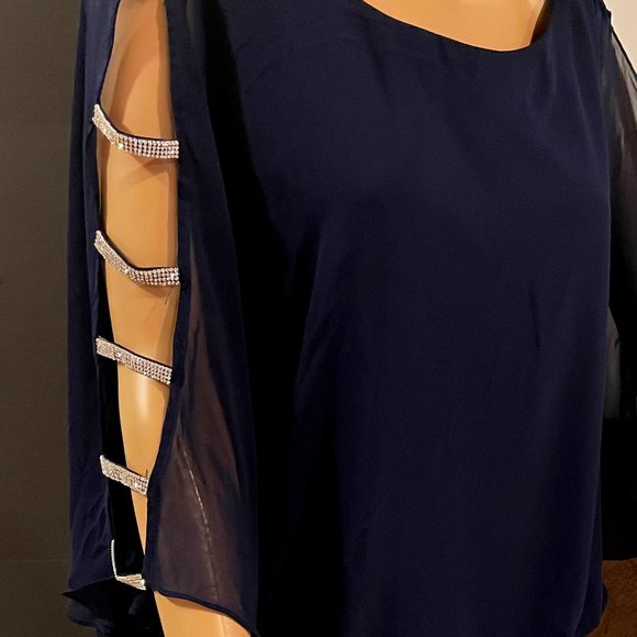 COPY - NWT - MSK Embellished Cold-Shoulder Tops - Picture 5 of 5